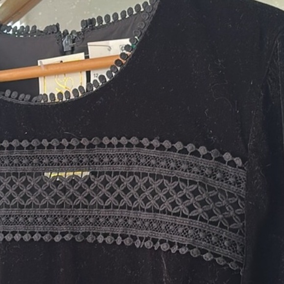 Shoshanna NWT Black Velvet dress - Picture 12 of 13